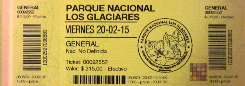 Ticket Parco Nazionale Los Glaciars