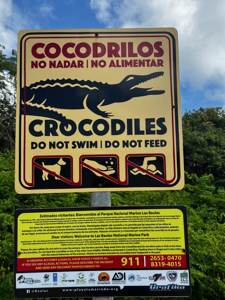 Cartello Coccodrilli, Playa Langosta