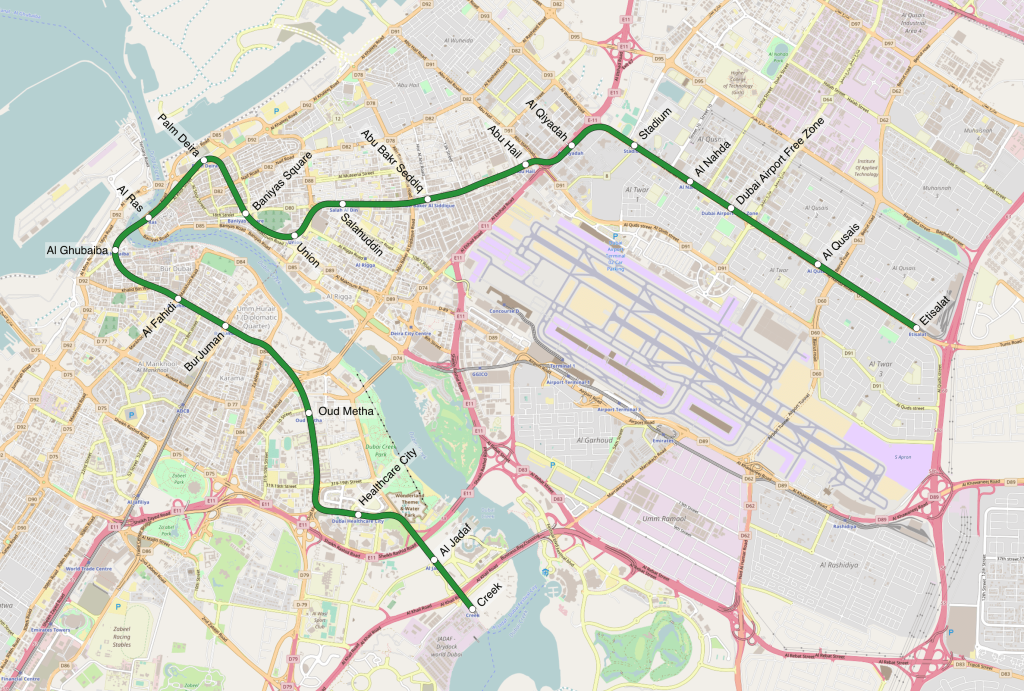 Linea Verde, Metropolitana Dubai