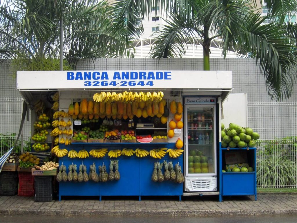 Bancarella di succhi di frutta