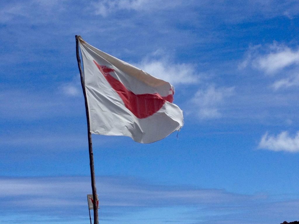 Bandiera di Rapa Nui, l'isola è popolata di indipendentisti.