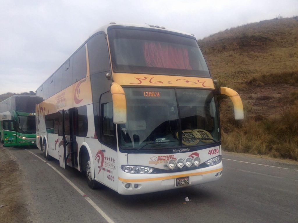 Bus MovilTours, da Nazca a Cusco