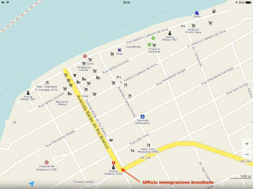 Clicca per ingrandire, mappa Oiapoque