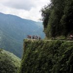 Una delle curve più pericolosa della strada della morte