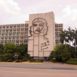 Effige di Che Guevara sull'edificio del Ministerio del Interior