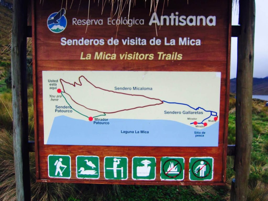 Mappa Reserva Antisana