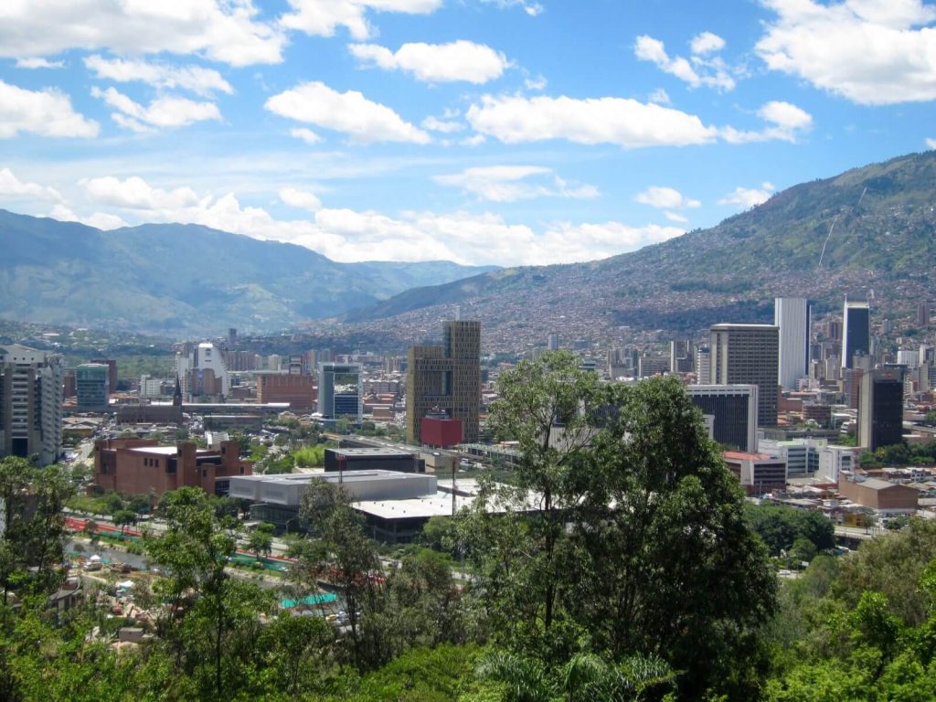 Vista panoramica di Medellin