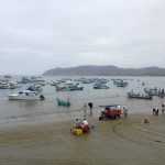Spiaggia di Puerto Lopez, zona pescherecci