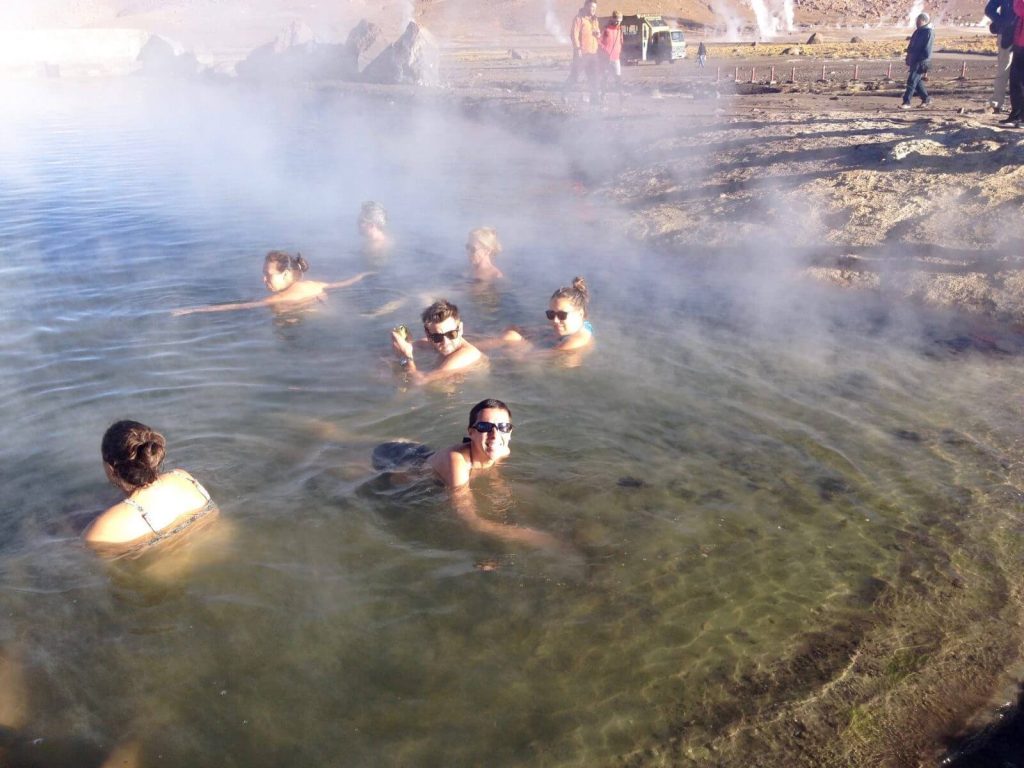 La temperatura dell’acqua è tra i 30° e i 40°C