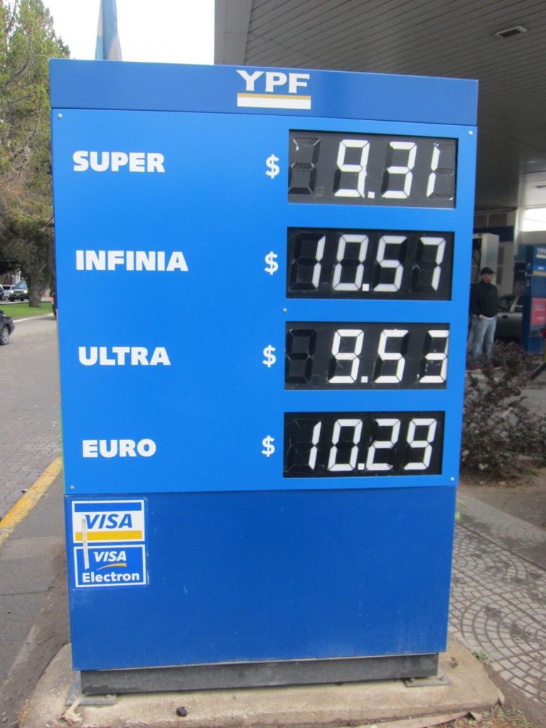 Prezzo della benzina a El Calafate