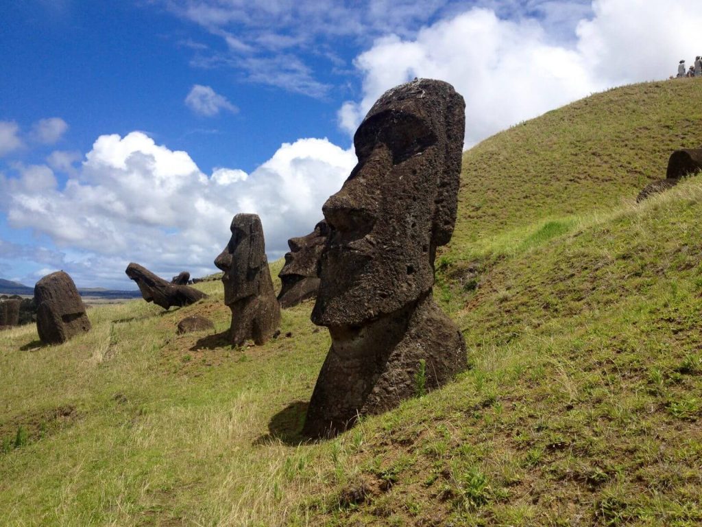 Un altro Moai nel sito di Rano Raraku