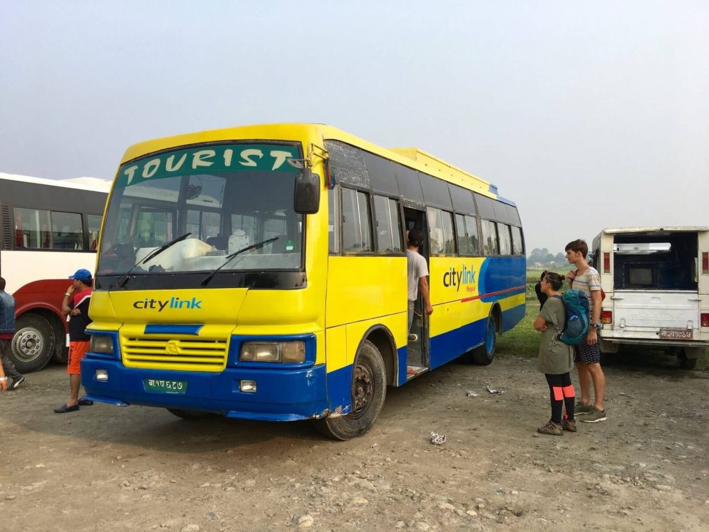 Autobus da Sauraha a Kathmandu della CityLink