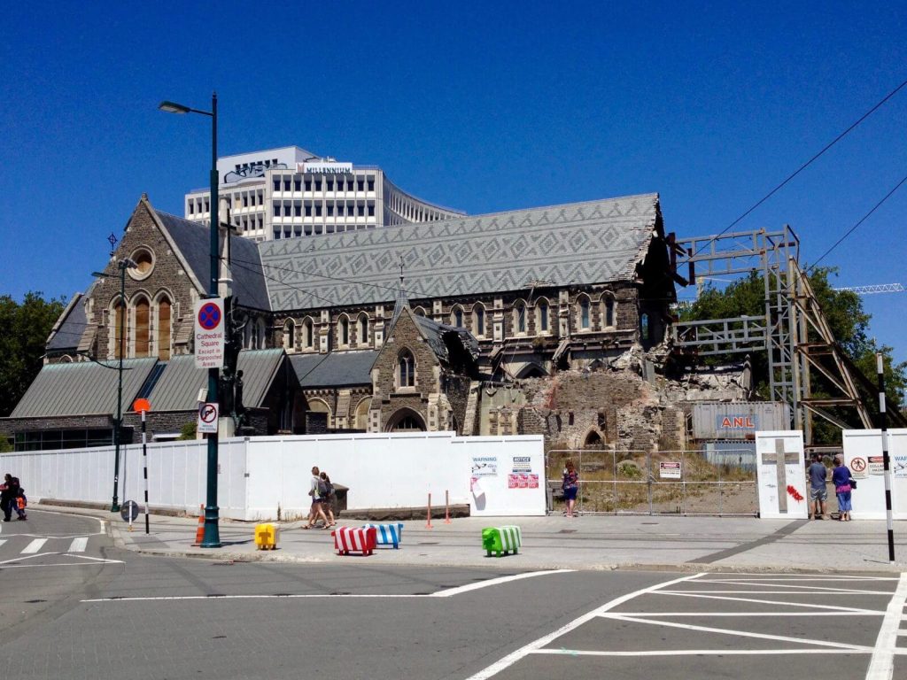 Cattedrale di Christchurch distrutta del terremoto