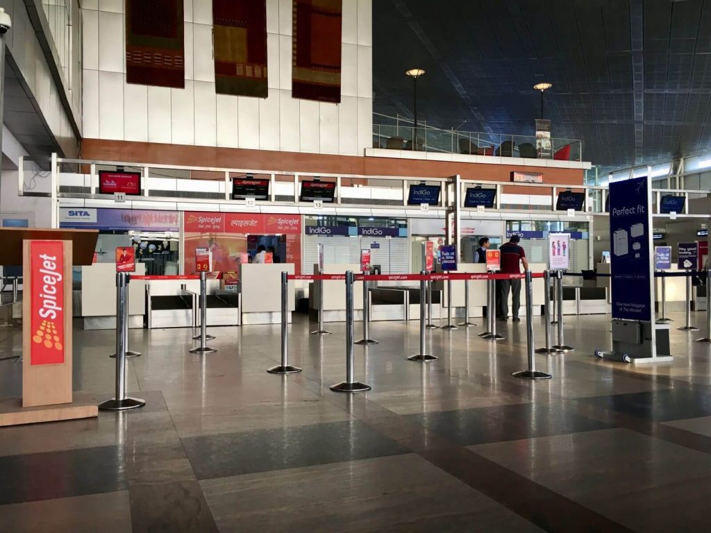 Ecco come si presentava il nostro check-in 2 ore prima della partenza