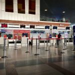 Ecco come si presentava il nostro check-in 2 ore prima della partenza