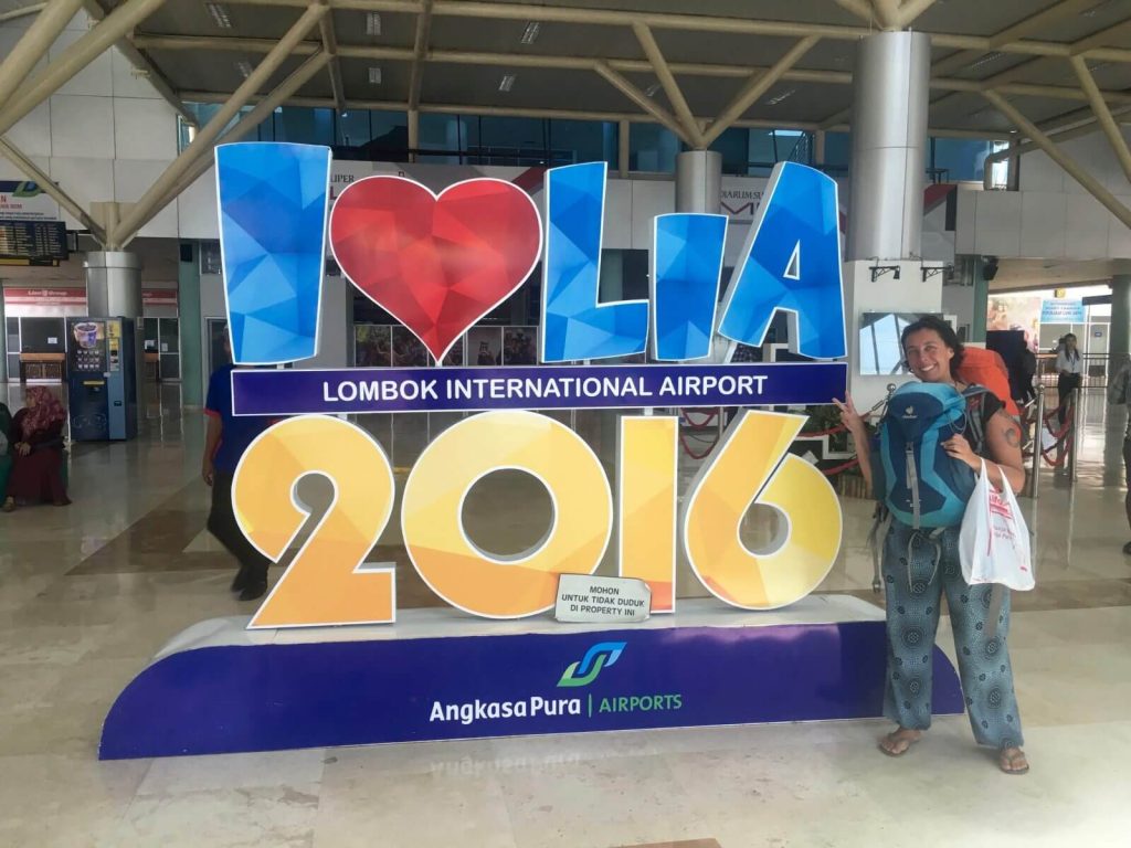 La Roby all'aeroporto di Lombok