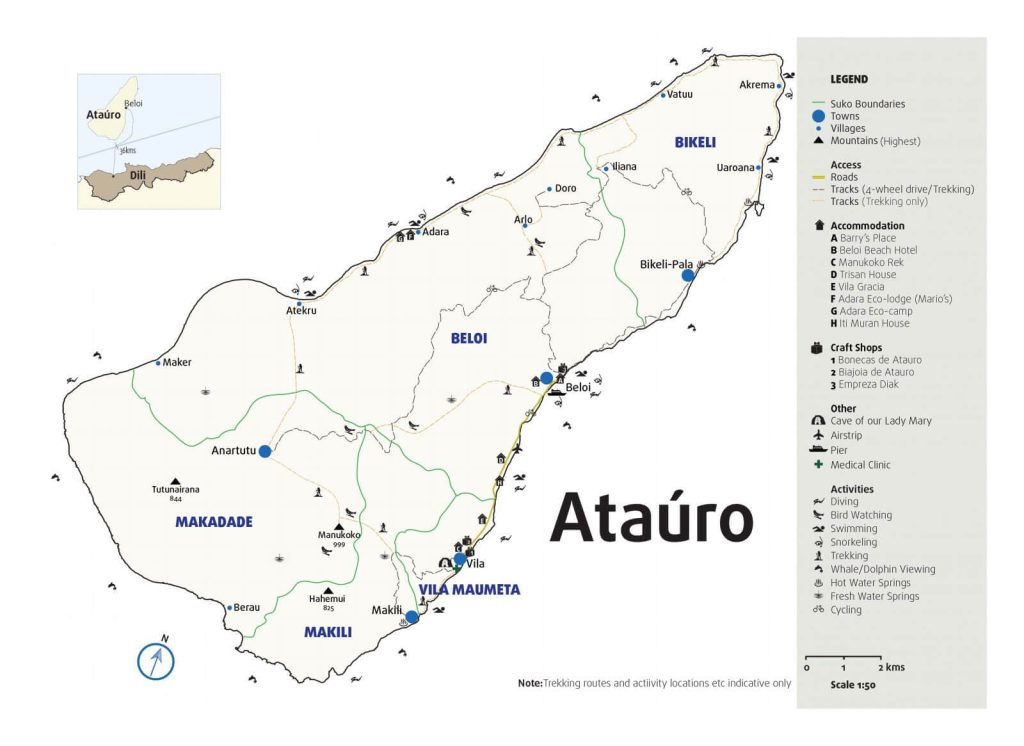 Clicca sull'immagine per ingrandire la mappa di Atauro
