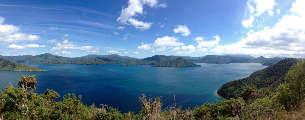 Panoramica Marlborough Sounds, Picton