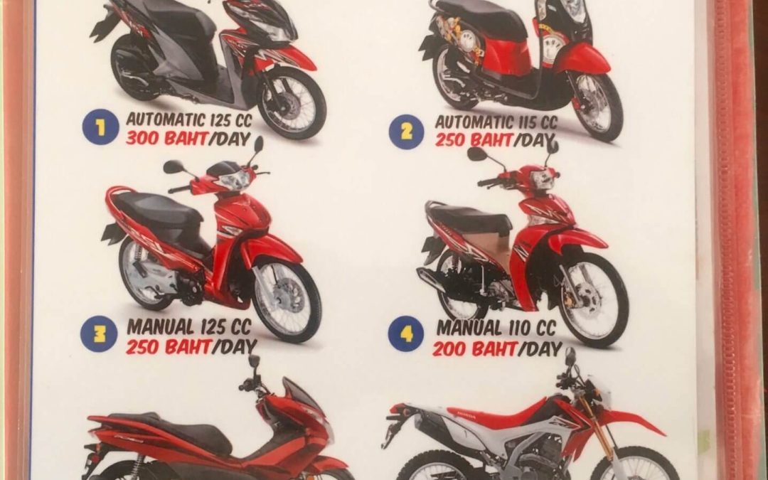 Come noleggiare uno scooter in Thailandia