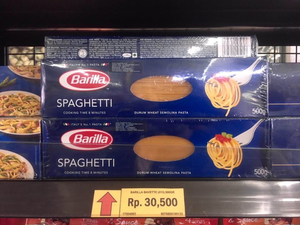 500g di spaghetti Barilla = 2,07 €