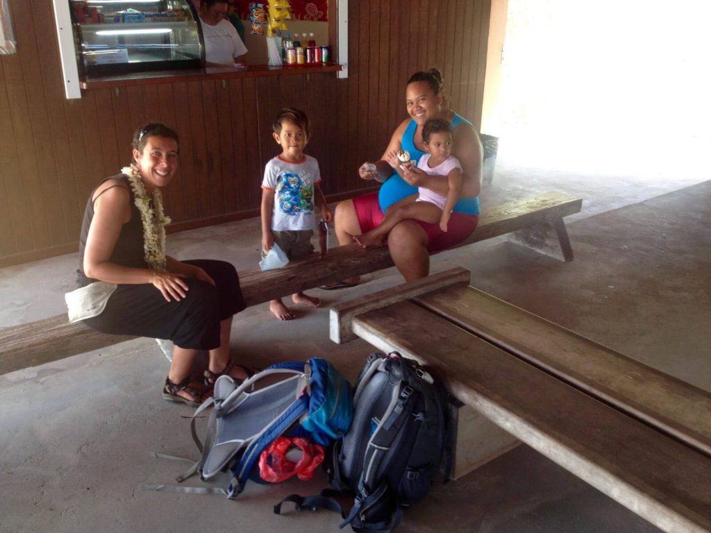 Roberta con la famiglia di Tikehau