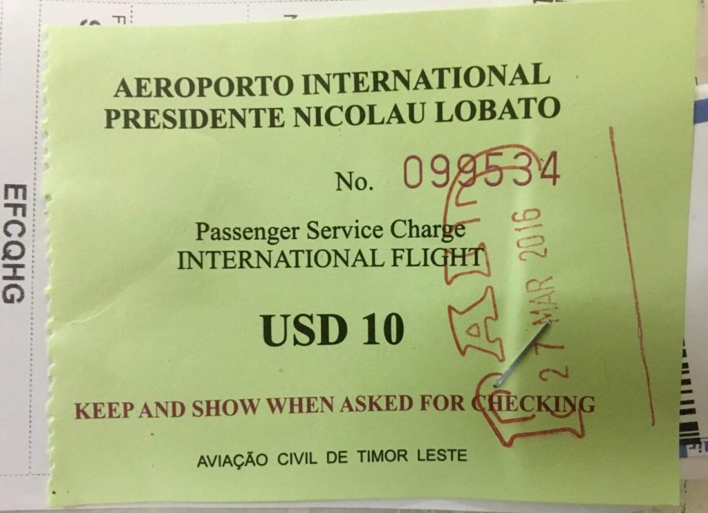 Tassa aeroportuale di Timor Est