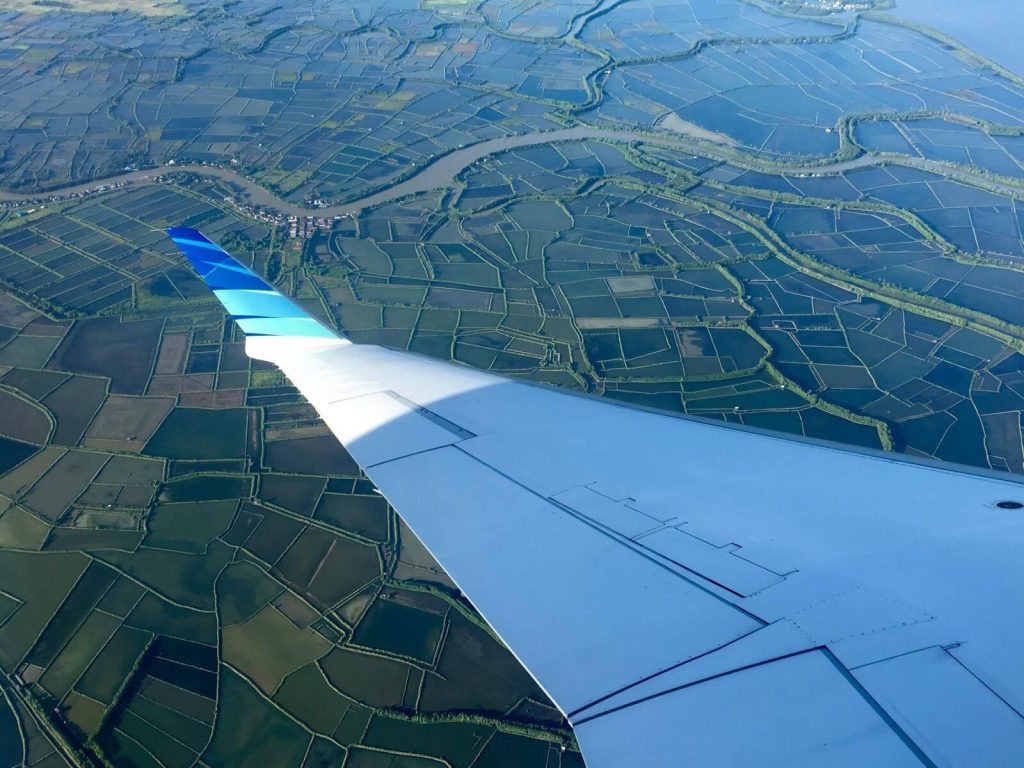 Spettacolo geometrico, visto dal finestrino dell'aereo!