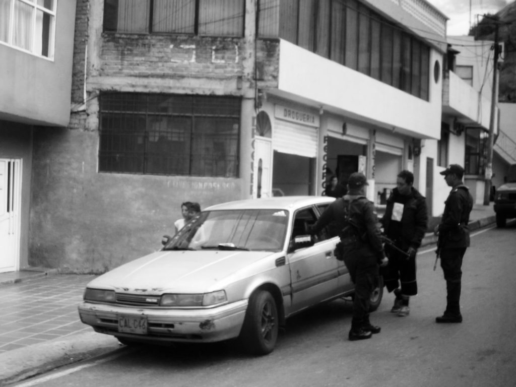 Pattuglia militare in Colombia